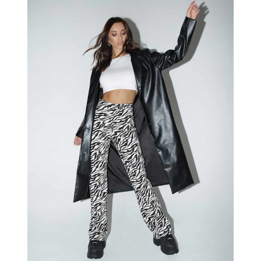 Motel Rocks Zebra Flared Trouser